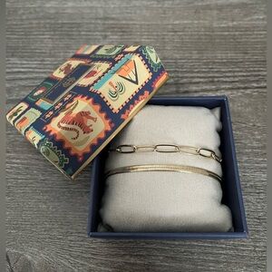 Gold Plated Bracelet Set